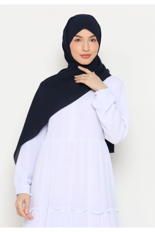 Pasmina Instan Lasercut Navy
